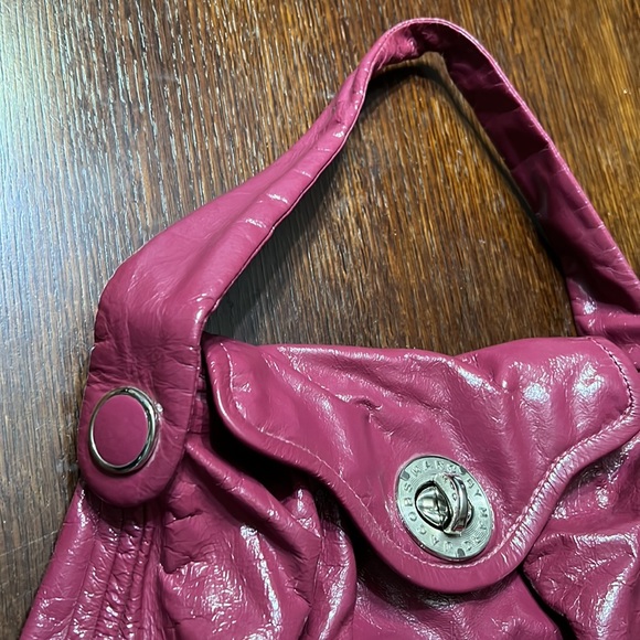 Marc by Marc Jacobs Shoulder Bag Purse Optional Chain Patent Leather Pink/Purple - Picture 11 of 16